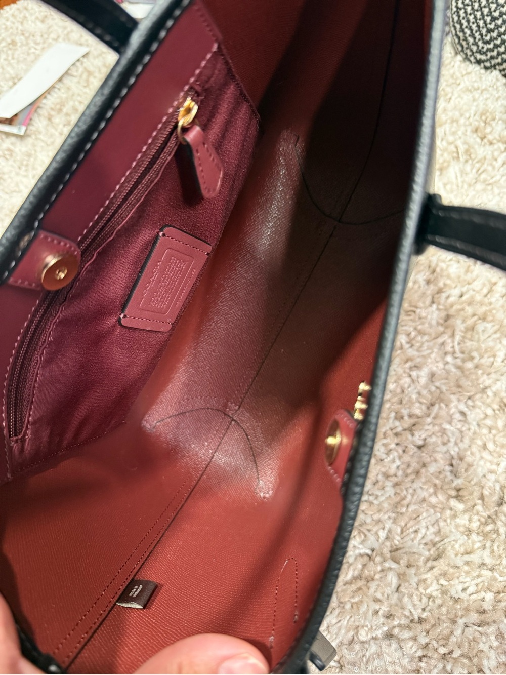 Coach Black Small City Tote - Picture 10 of 12